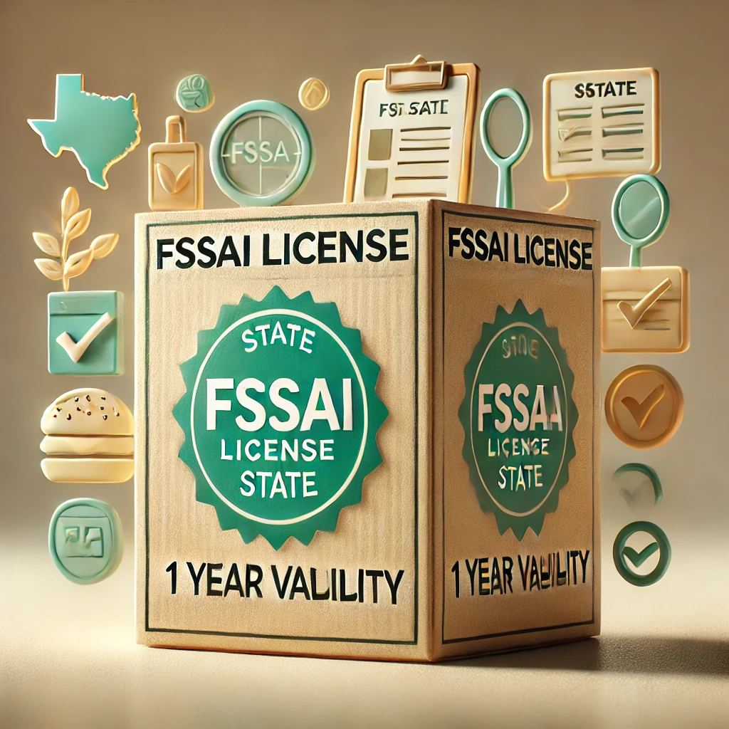 FSSAI License (State) with 1 Year validity