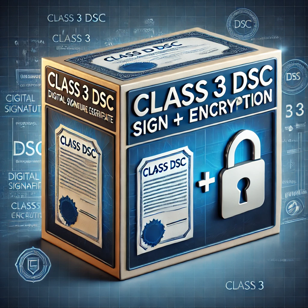 DSC Class 3 Combo(Sign + Encryption) for Organization (without token)